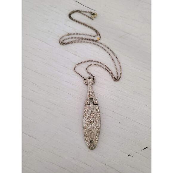 Antique 1920s Art Deco Nov-E-Line Necklace - Picture 1 of 8
